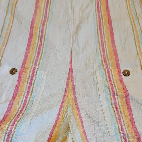 Rip Curl Women's Cotton Romper with Multicolor Stripes - Picture 10 of 13